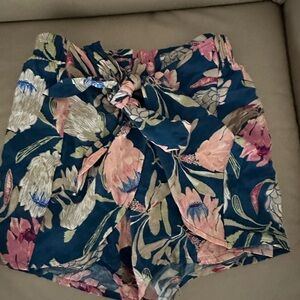 Gypsies & Moondust Blue and Pink Floral Shorts